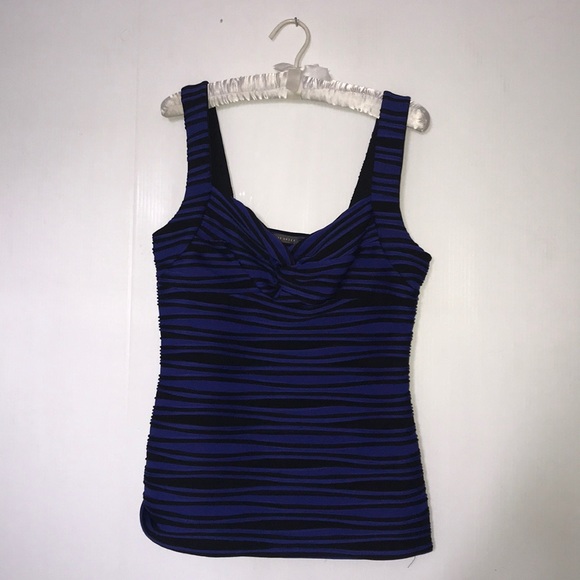 💋Blue & Black Stripe Suzy Shier Tank Top💋